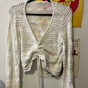 O'Neill Ivory Crochet Knit Top